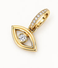 Load image into Gallery viewer, Amina Gold and Diamond Eye Charm
