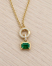 Load image into Gallery viewer, Virdine Green Emerald and Diamond Charm
