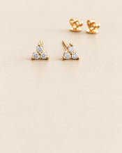 Load image into Gallery viewer, Solari Trio Diamond Stud Earrings
