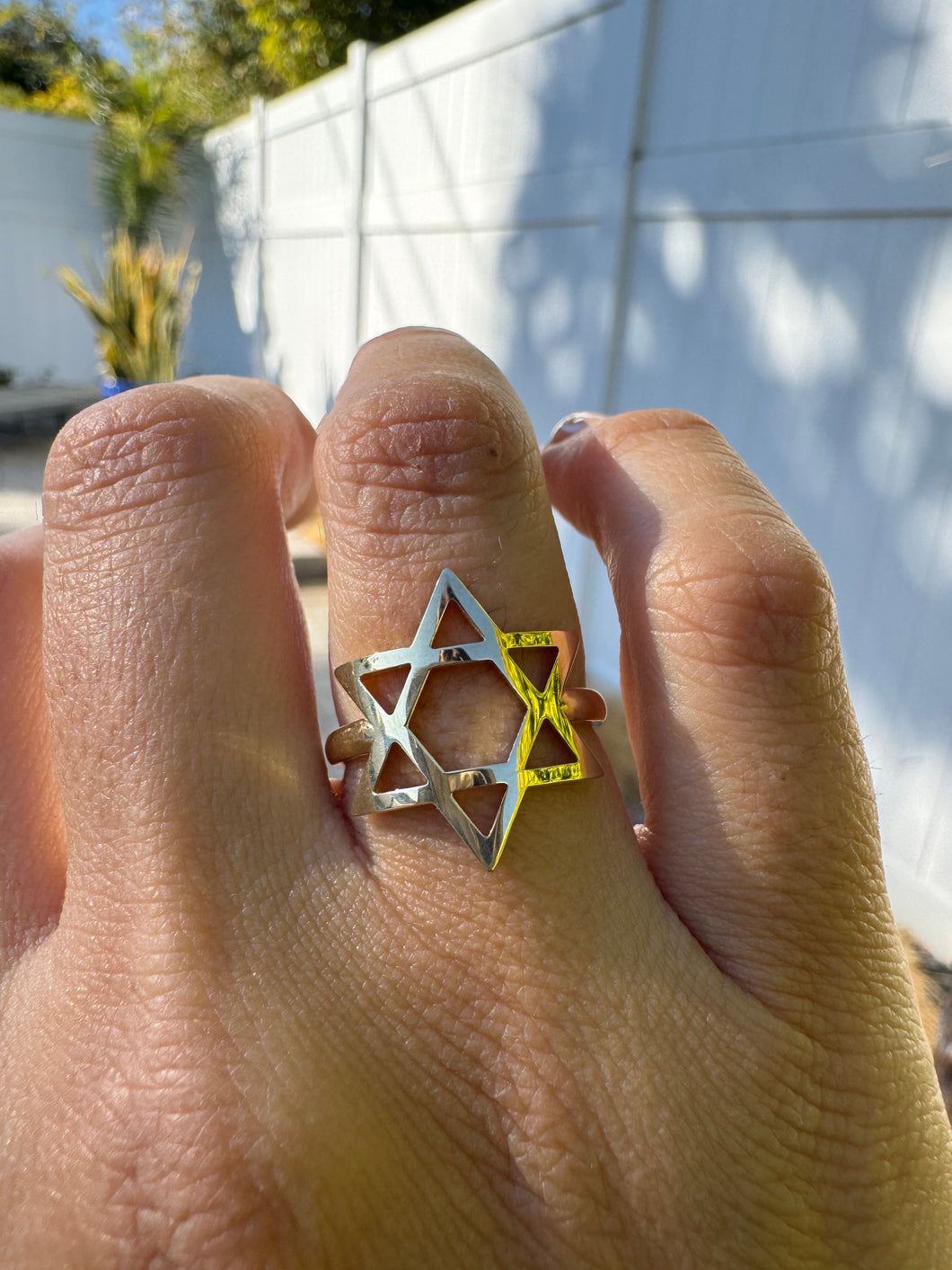 GOLD JEWISH STAR RING