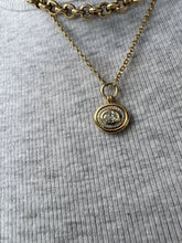 Load image into Gallery viewer, Arabella Oval Diamond Bezeled Halo Necklace
