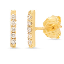 Load image into Gallery viewer, ARIA DIAMOND BAR EARRINGS
