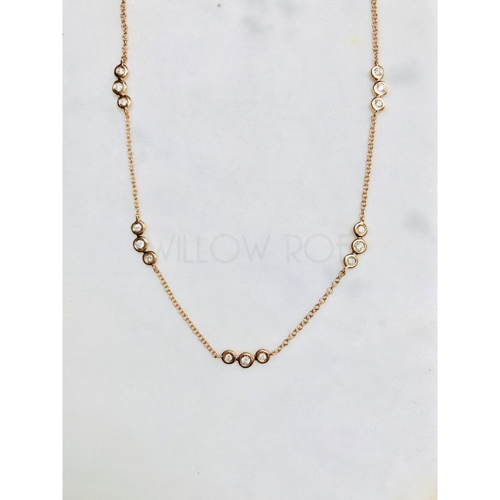 AURORA TRIPLE DIAMOND CHOKER NECKLACE