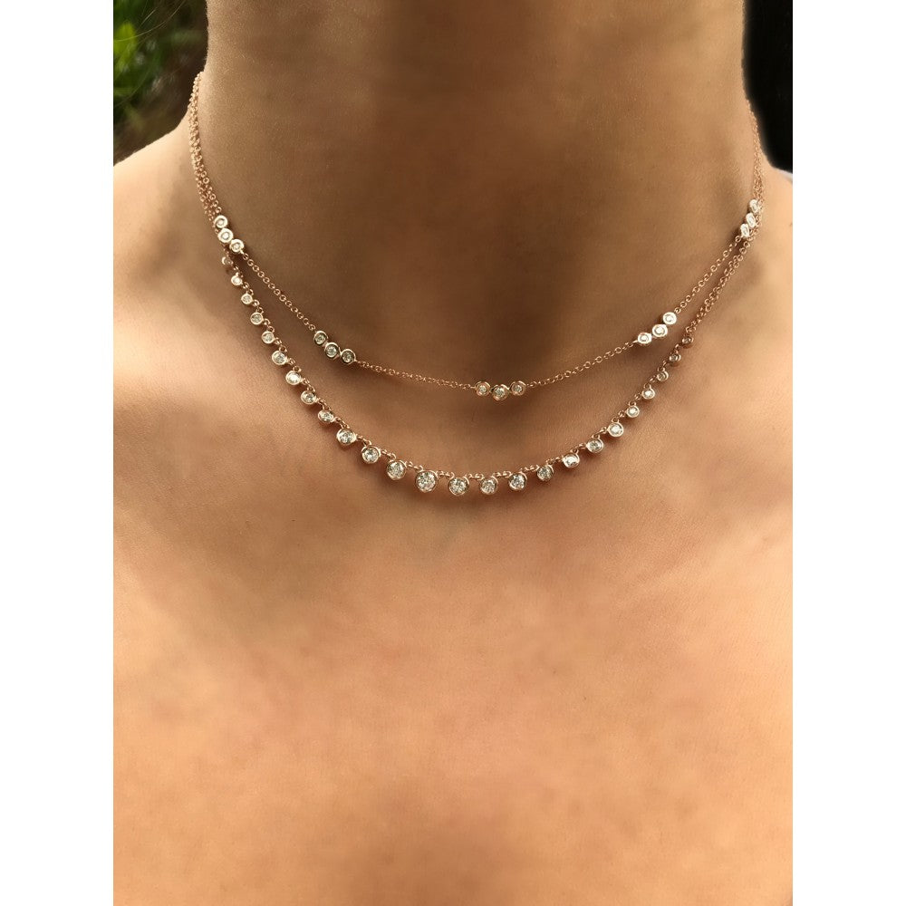 AURORA TRIPLE DIAMOND CHOKER NECKLACE