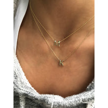 Load image into Gallery viewer, TRIXIE DIAMOND DOT INITIAL NECKLACE

