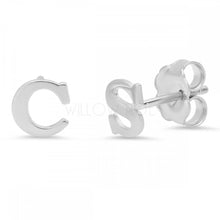 Load image into Gallery viewer, GOLDIE SINGLE INITIAL STUD EARRING
