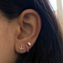 Load image into Gallery viewer, TEENY DIAMOND LETTER STUD EARRING
