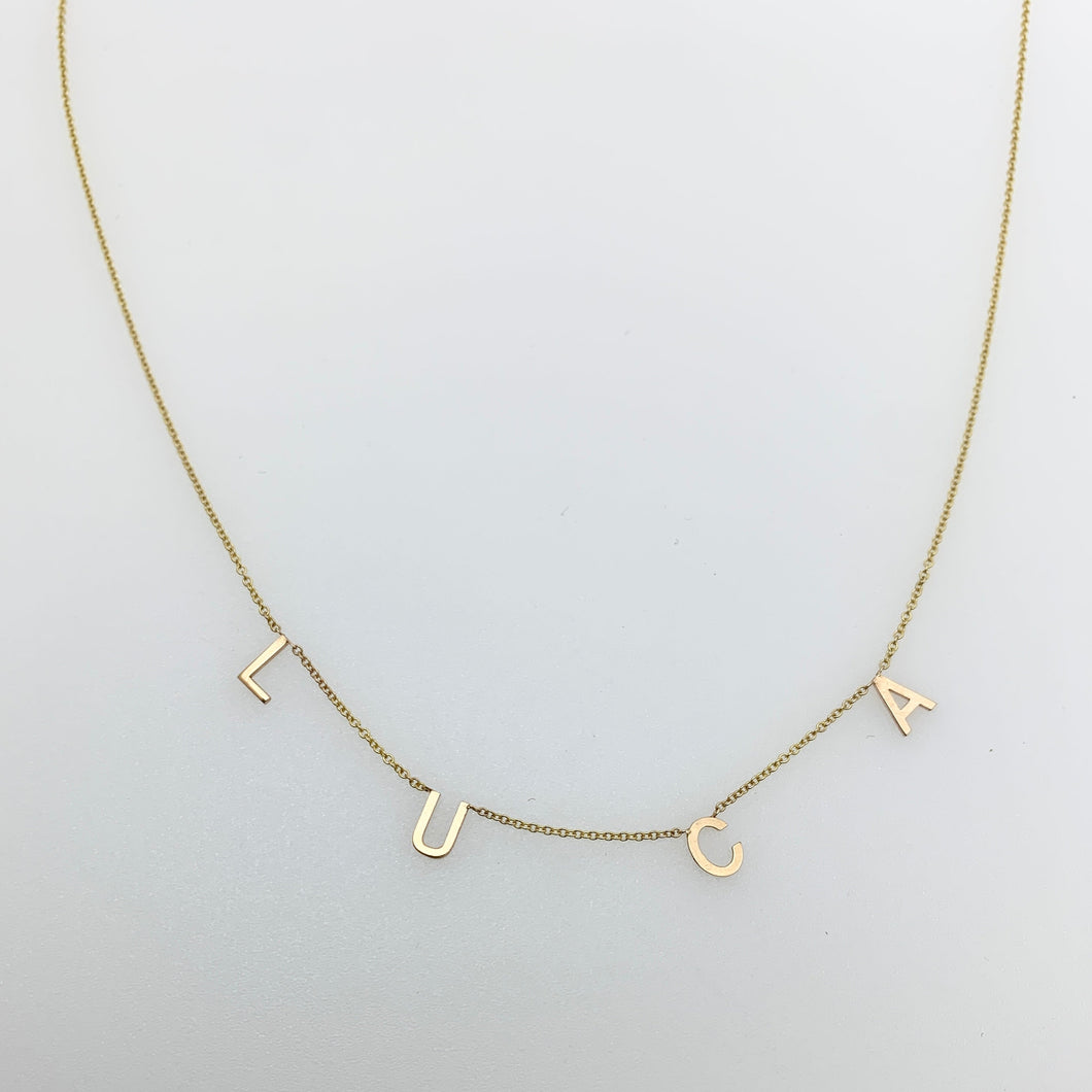 JOELLE HORIZONTAL INITIAL NECKLACE