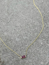Load image into Gallery viewer, RUBY BAGUETTE NECKLACE
