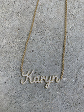 Load image into Gallery viewer, CALI CURSIVE DIAMOND NAME NECKLACE

