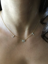Load image into Gallery viewer, AMOUR DIAMOND LETTER NECKLACE
