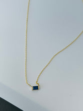 Load image into Gallery viewer, OCEANE BLUE SAPPHIRE BAGUETTE NECKLACE
