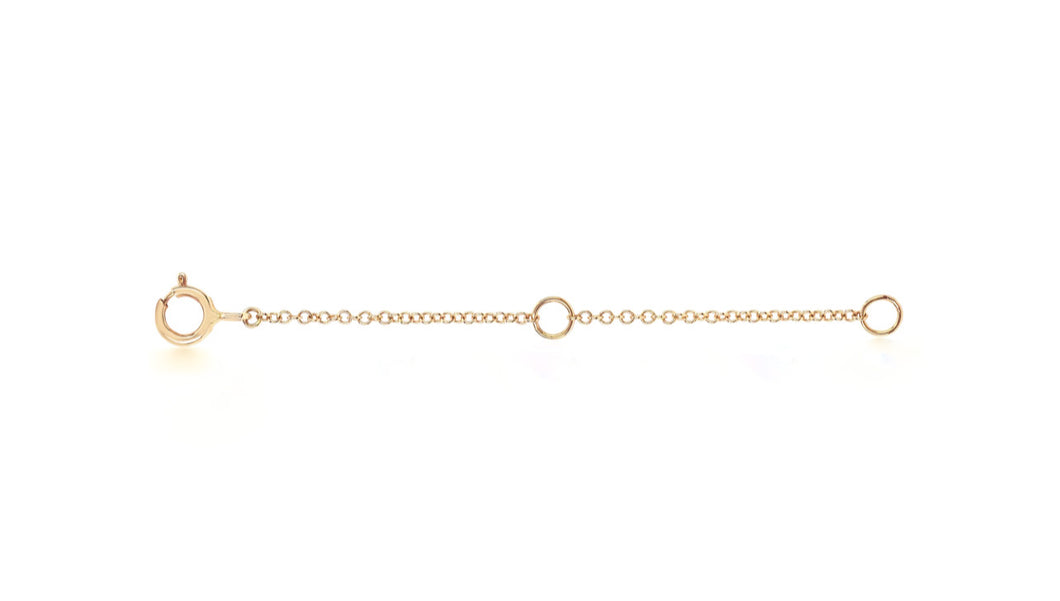 Letter E Bracelet in 14K White Gold, X-Small (6 + 0.5 Extender)