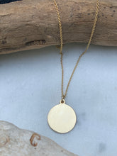 Load image into Gallery viewer, JESSA ENGRAVABLE ROUND DISC NECKLACE
