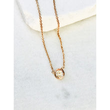 Load image into Gallery viewer, ALESSIA SINGLE DIAMOND BEZEL NECKLACE

