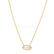 Load image into Gallery viewer, CLEO DIAMOND MARQUIS BEZEL NECKLACE

