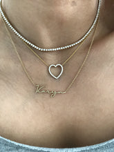 Load image into Gallery viewer, CARYS BLUE SAPPHIRE HEART NECKLACE
