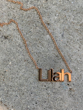 Load image into Gallery viewer, BOWIE BLOCK NAME NECKLACE
